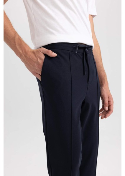 Jogger Pantolon Basic Düz Beli Bağcıklı Cepli Lastikli Paça A8114AX23AU
