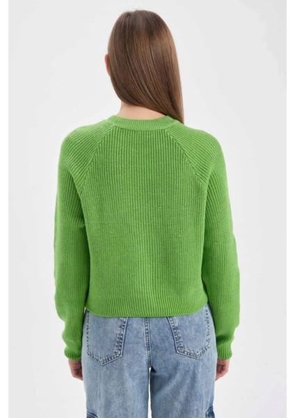 Coool Regular Fit Bisiklet Yaka Basic Düz Triko Kazak L2567AZ23WN