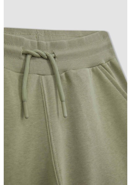 Erkek Çocuk Beli Bağcıklı Lastikli Paça Cepli Jogger Okul Eşofman Altı K8852A623AU