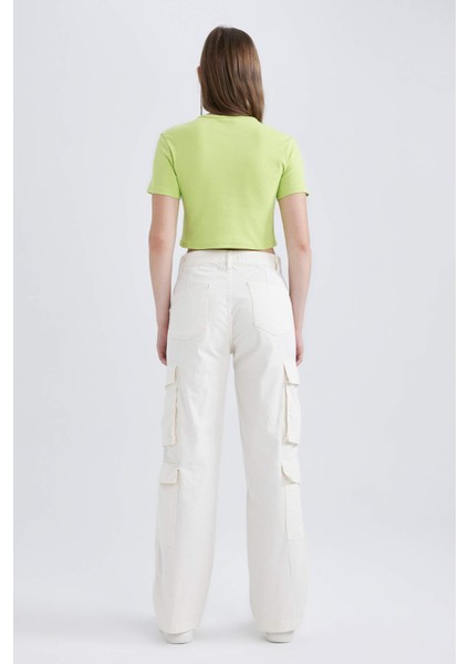 Coool Straight Fit Kargo Gabardin %100 Pamuk Pantolon A6265AX23SM
