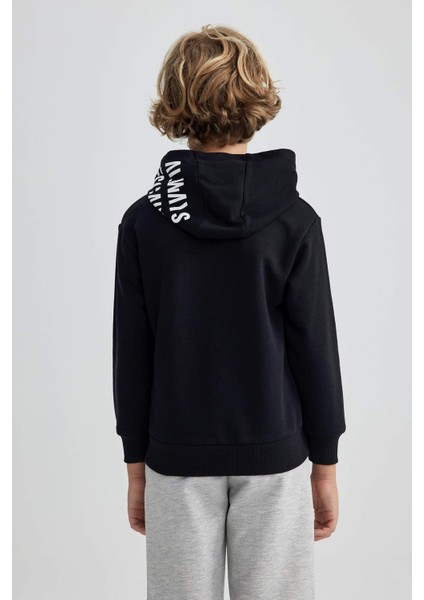 Erkek Çocuk Oversize Geniş Kalıp Kapüşonlu Sweatshirt A6584A823WN