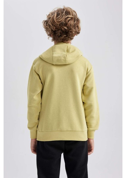 Erkek Çocuk Baskılı Kapüşonlu Sweatshirt A8597A823AU