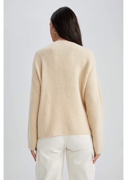 Oversize Fit V Yaka Kazak A3890AX23WN