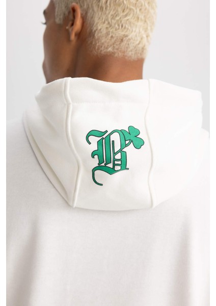 Fit NBA Boston Celtics Standart Fit Kapüşonlu Sweatshirt A7262AX23AU