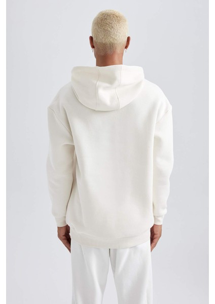 Fit NBA Chicago Bulls Boxy Fit Kapüşonlu Kalın Sweatshirt A7270AX23AU