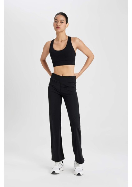 Sporcu Jogger Eşofman Altı Geniş Bol Paça Basic Düz Skuba Dalgıç Kumaş A0566AX23AU