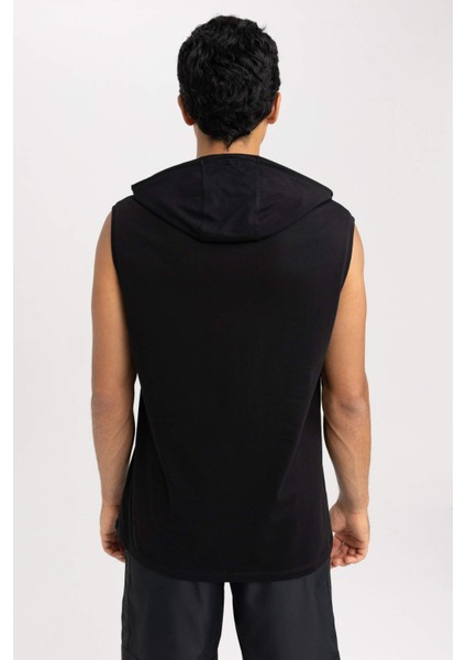 Fit Slim Fit Baskılı Kapüşonlu Atlet A1819AX23SM
