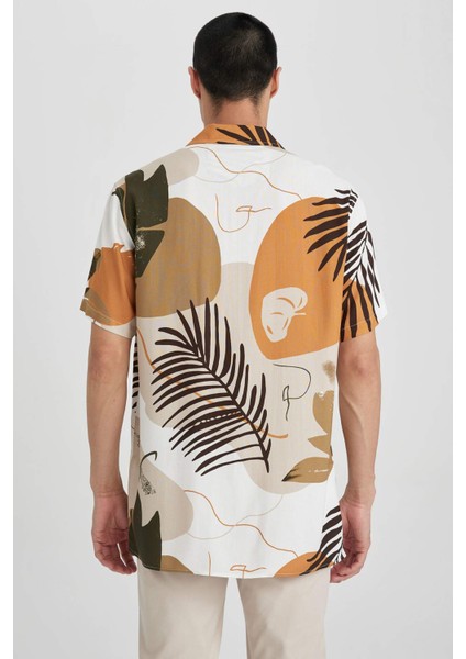 Regular Fit Apaş Yaka Kısa Kollu Gömlek Z6025AZ23SM