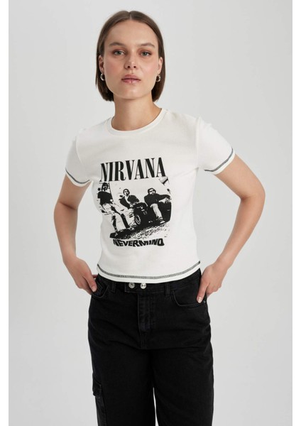 Nirvana Fitted Bisiklet Yaka Fitilli Kaşkorse Uzun Kollu Tişört A8575AX23SM