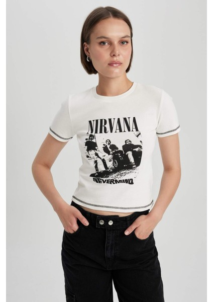 Nirvana Fitted Bisiklet Yaka Fitilli Kaşkorse Uzun Kollu Tişört A8575AX23SM