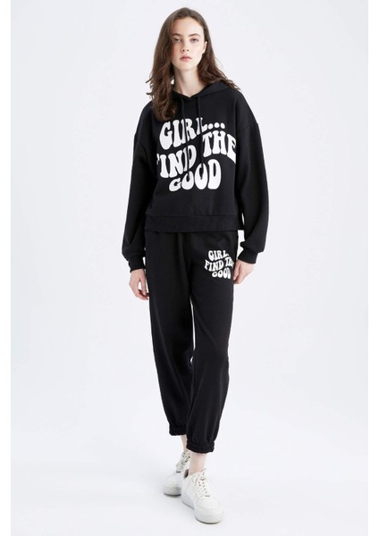 Regular Fit Kapüşonlu Kalın Sweatshirt Y7695AZ22WN