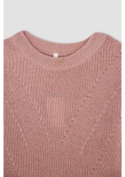 Regular Fit Basic Uzun Kollu Selanik Örgülü Kazak H6905AZ22AU