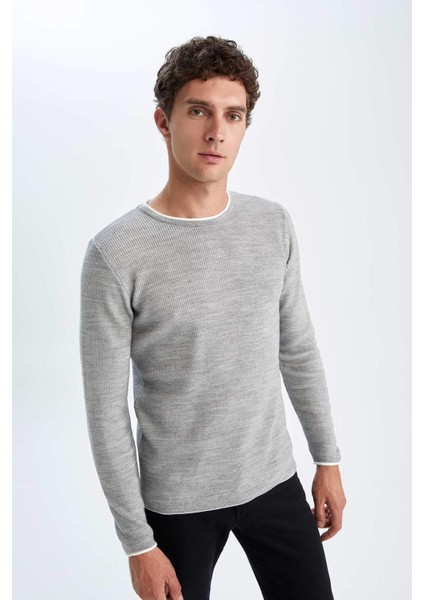 Regular Fit Bisiklet Yaka Triko Kazak R8707AZ22WN