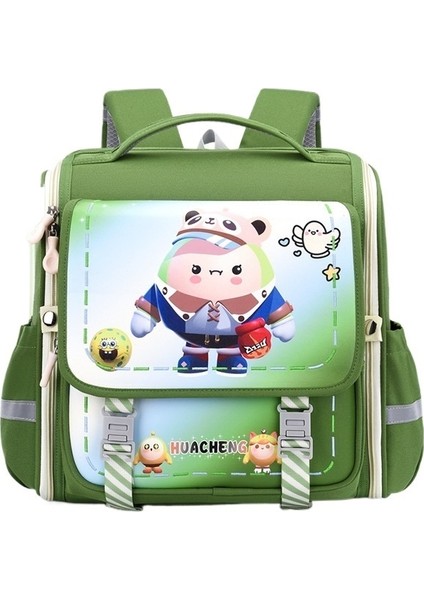 Yeni Karikatür Yatay Versiyon Ilkokul Öğrencisi Okul Çantası Modaya Uygun ve Modaya Uygun Çocuk Yükünü Azaltan Omurga Koruma Sırt Çantası 1-3-6. Sınıflar Için (Yurt Dışından)