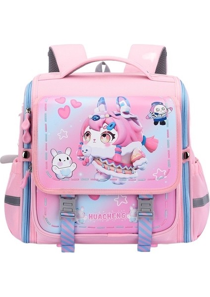 Yeni Karikatür Yatay Versiyon Ilkokul Öğrencisi Okul Çantası Modaya Uygun ve Modaya Uygun Çocuk Yükünü Azaltan Omurga Koruma Sırt Çantası 1-3-6. Sınıflar Için (Yurt Dışından)