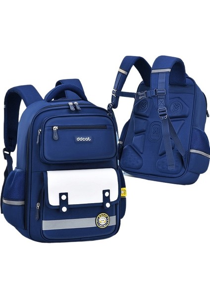 Jingle Kedi Ilkokul Çantası Erkek Omurga Koruması ve Yükü Azaltma (Yurt Dışından)