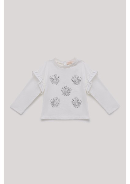 Bg Store Kız Bebek Ekru T-Shirt