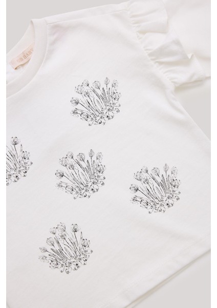 Bg Store Kız Bebek Ekru T-Shirt
