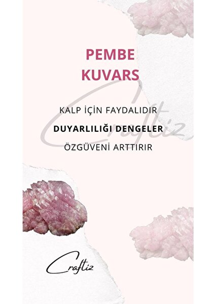 Pembe Kuvars Çelik Zincirli Kolye