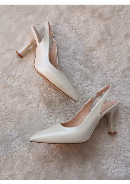 Morly Sivri Kapalı Burun Kadeh Topuklu Stiletto 8,5cm Gelin Ayakkabısı