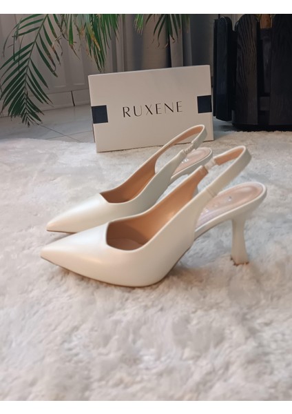 Morly Sivri Kapalı Burun Kadeh Topuklu Stiletto 8,5cm Gelin Ayakkabısı