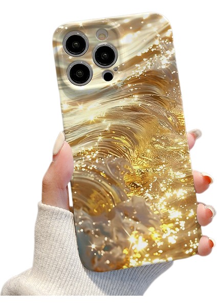 iPhone 12 Pro Max Yeni Akan Su Doğan Altın Apple Telefon Kılıfı (Yurt Dışından)
