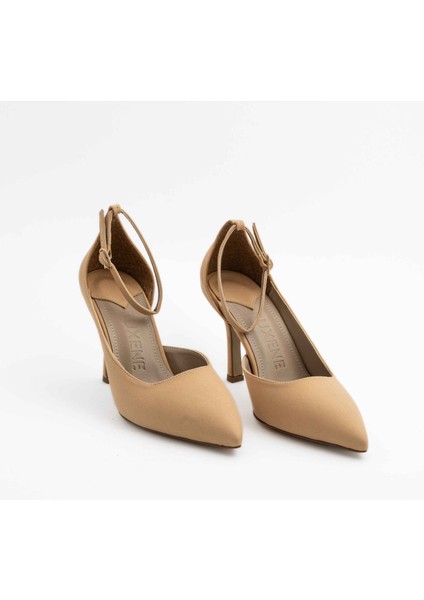 Vita Kapalı Sivri Burun 9cm Ince Topuk Bantlı Stiletto - Topuklu Ayakkabı