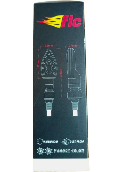 Üniversal Motosiklet LED Sinyal Üçgen Takımı Sarı