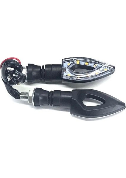 Üniversal Motosiklet LED Sinyal Üçgen Takımı Sarı