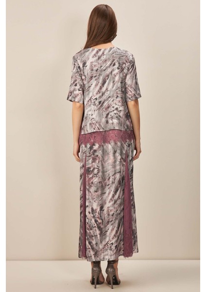 Kloş Gri Desenli Etek fiyatları