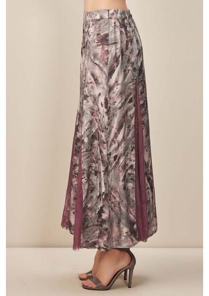 Kloş Gri Desenli Etek modelleri