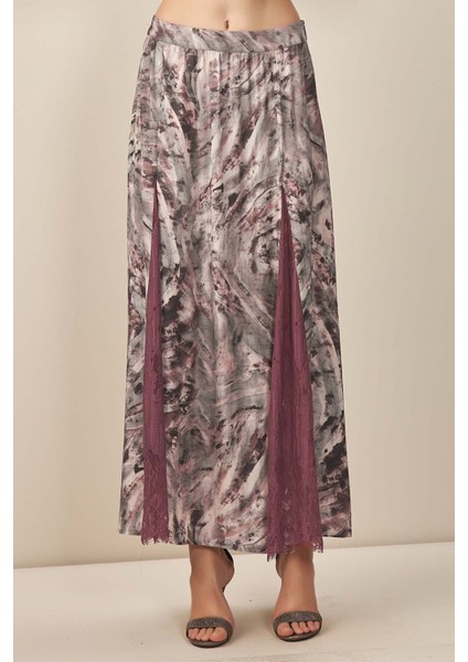 Kloş Gri Desenli Etek fırsatları