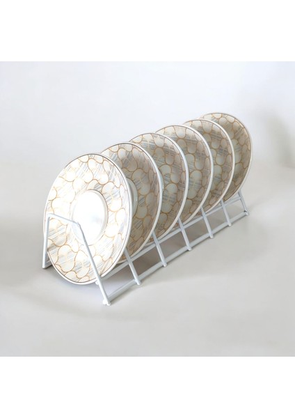 Fincan Tabaklığı-Kahve Fincan Askısı- 6 Bölmeli Metal Fincan Düzenleyici