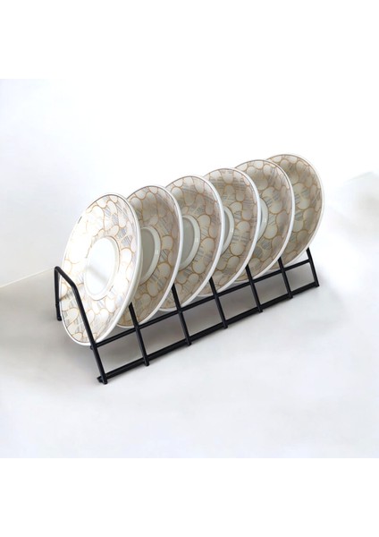 Fincan Tabaklığı-Kahve Fincan Askısı- 6 Bölmeli Metal Fincan Düzenleyici