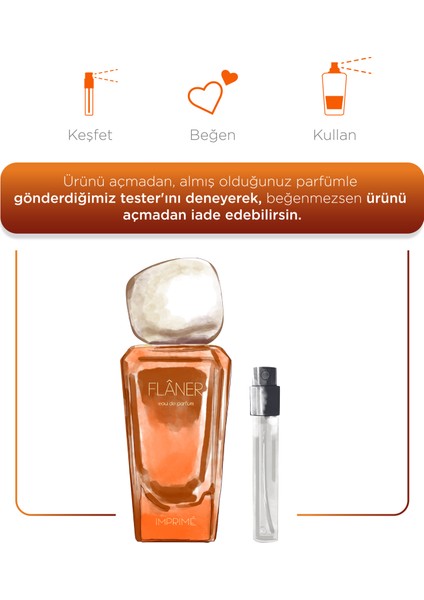 Flâner EDP Kadın Parfüm, Oryantal-Çiçeksi, Narenciye, Lavanta, Safran, Adaçayı, Amber, Sedir, 50ml