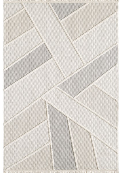Shibori Trooper Kaymaz Tabanlı Antialerjik Halı - Bej - 120x180 cm