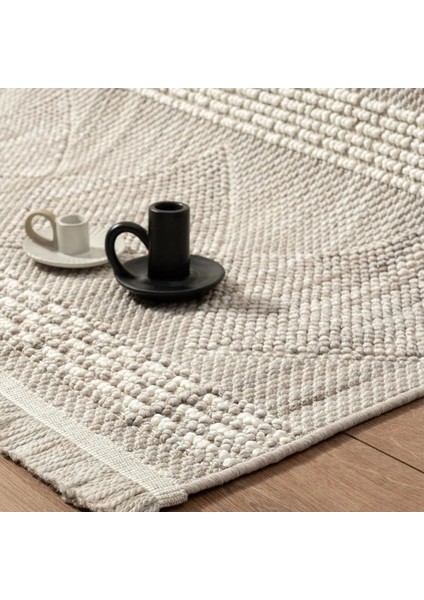 Agra Cyan Modern Iskandinav Desenli Halı - Gri - 160x230 Cm fırsatları