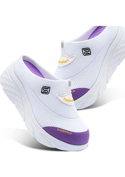 Kadın Dolgu Taban Ortopedik File Sabo Doktor Hemşire Hastane Aşçı Terliği SS001-0278 Beyaz fırsatları