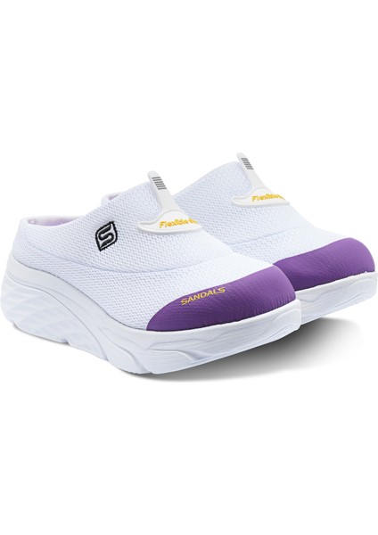 Kadın Dolgu Taban Ortopedik File Sabo Doktor Hemşire Hastane Aşçı Terliği SS001-0278 Beyaz indirimleri