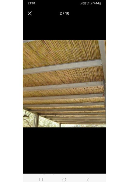 40 Cm X 5Metre Bambu Kamış Çit Hasır Bahçe Ve Balkon Çiti Reedfence