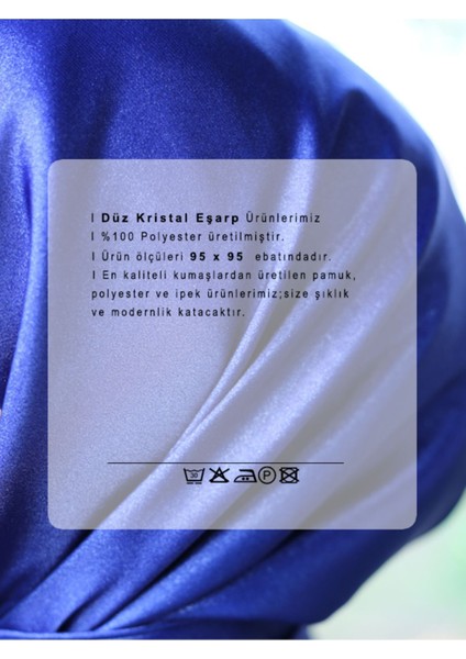 Düz Kristal Tesettür Eşarp Ebat 95 x 95 cm fırsatları