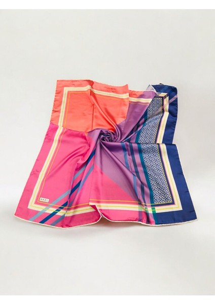 Alfa Twill Eşarp Çizgili Zigzag Desen Ebat 95 x 95 modelleri