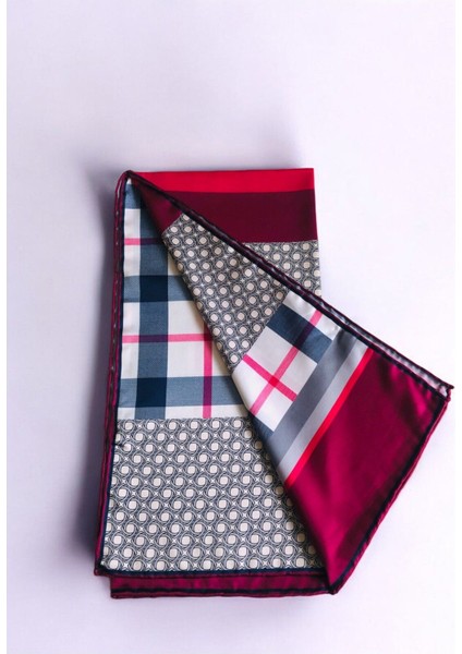 Alfa Twill Eşarp Renkli Çizgili Kareli Desen Ebat 95 x 95 fiyatları