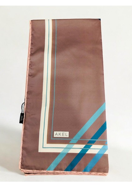 Alfa Twill Eşarp Çizgili Zigzag Desen Ebat 95 x 95