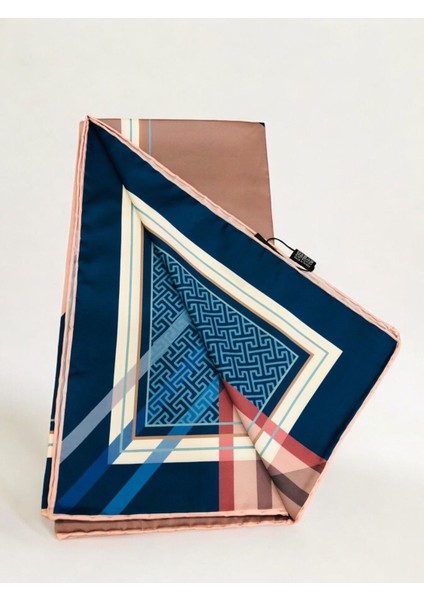 Alfa Twill Eşarp Çizgili Zigzag Desen Ebat 95 x 95 fiyatları