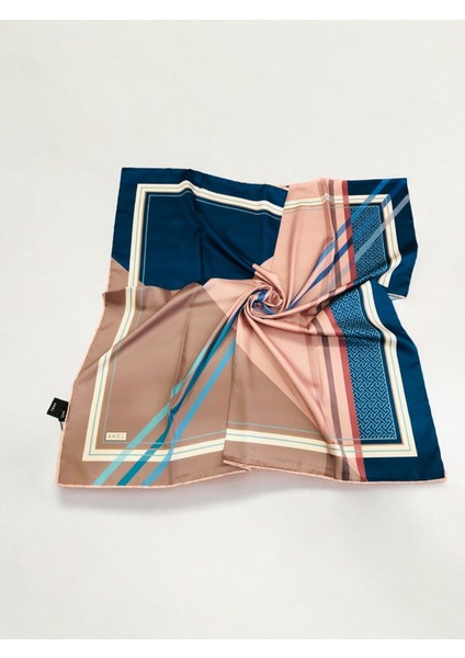 Alfa Twill Eşarp Çizgili Zigzag Desen Ebat 95 x 95 modelleri