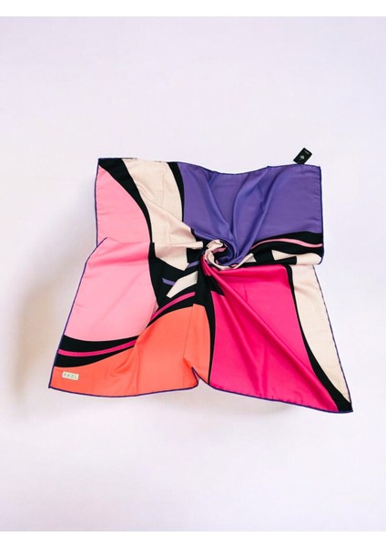 Alfa Twill Eşarp Kalın Çizgili Desen Ebat 95 x 95 modelleri