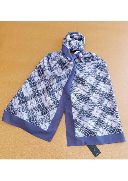 Desenli Pamuk Şal Kare Çizgili Ebat 75 X185