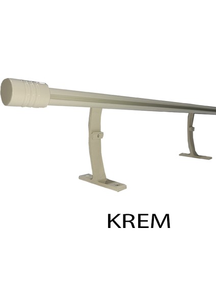 20 Mm Kornişli Dekoratif Alüminyum Tek Raylı Rustik Perde Askısı
