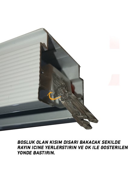 Akıllı Dikey Perde Pimi H Tip 20' Li Paket Değiştirelebilir Vagon Uyumlu